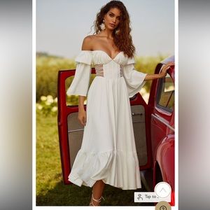 Alamour the label Adana dress white size small